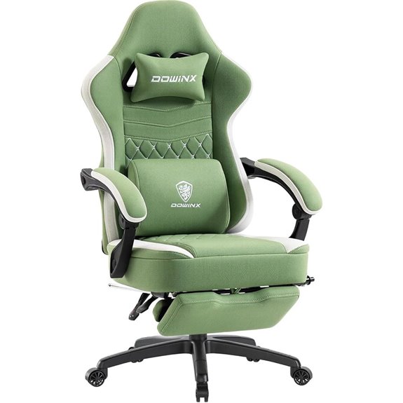 Dowinx Gaming Chair with Footrest and Lumbar Support