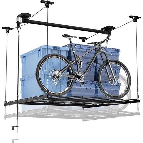 GADFISH Garage Ceiling Lift Storage Rack 350LBS Capacity