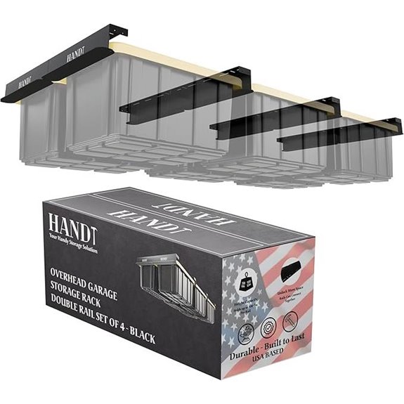 HANDT Overhead Garage Storage Rack with Bins