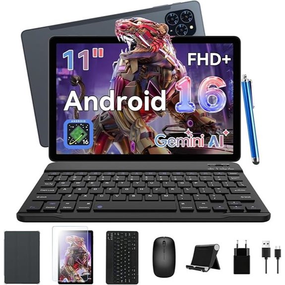 Gemeni 11-Inch Android Tablet with Pen & Keyboard