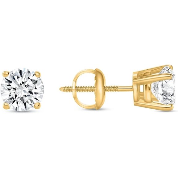 Lab Grown Diamond Stud Earrings in 14K Gold