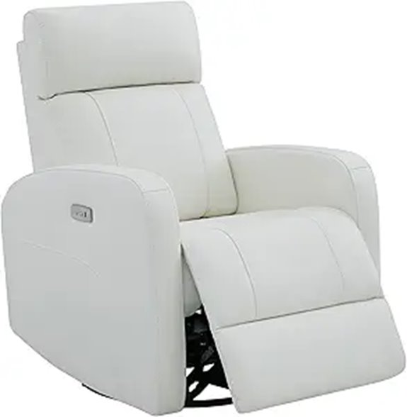 CHITA Genuine Leather Swivel Recliner Chair