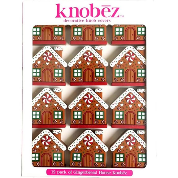 Knobēz Gingerbread House Decorative Knob Covers (12pk)