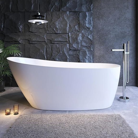 67 Acrylic Freestanding Bathtub (Glossy White)