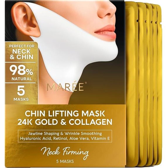 MAREE V Line Gold Face & Neck Lifting Mask