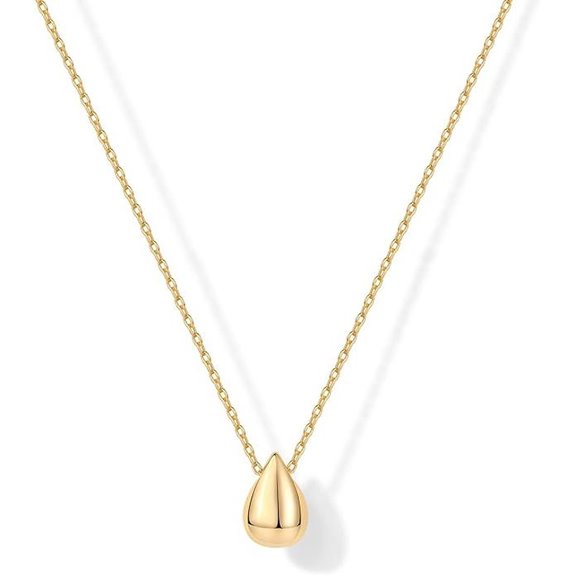 PAVOI 14K Gold Pear Pendant Necklace for Women