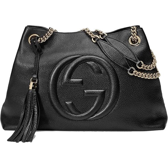 Gucci Soho Medium Black Leather Chain Shoulder Bag