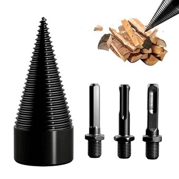 Firewood Log Splitter Set for Hand & Electric Drills