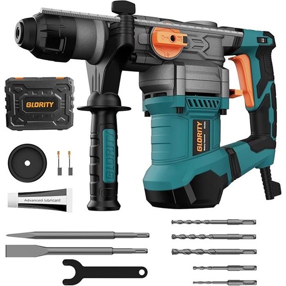 Heavy Duty SDS-Plus Rotary Hammer Drill with Chisels