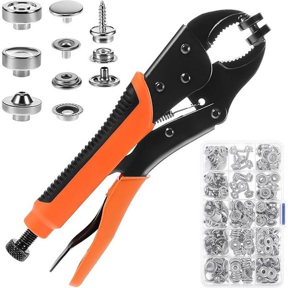 Heavy Duty Snap Fastener Tool Kit with 60 Snaps