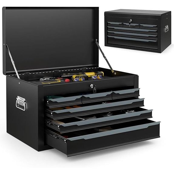 ARNOT 24 Heavy-Duty Steel Tool Box with Locking Drawers