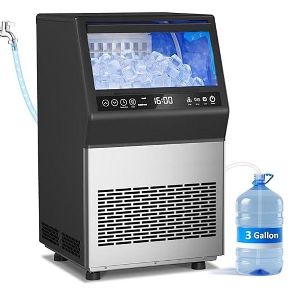Commercial Ice Maker Machine 100LBS/24H Self-Cleaning
