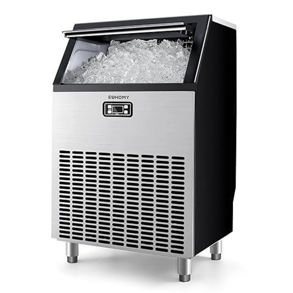 EUHOMY Commercial Ice Maker 200lbs Daily Stainless Steel
