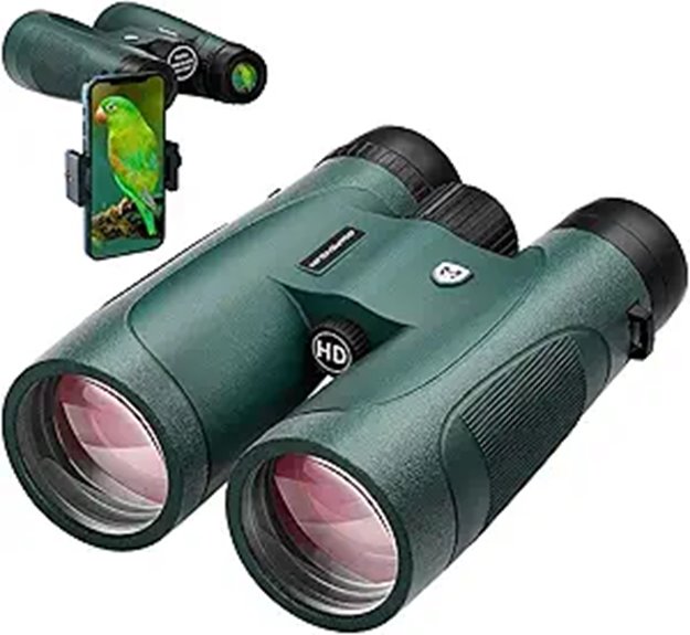 15x52 HD Binoculars with Phone Adapter for Adults