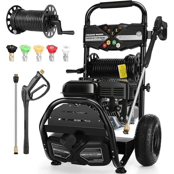 Professional 4200PSI Gas Pressure Washer with Foam Bottle