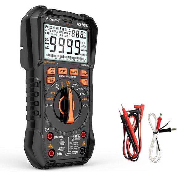 Digital Multimeter (9999 Counts) Volt Amp Ohm Tester