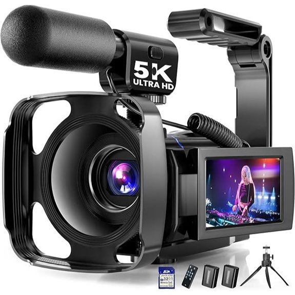 5K UHD Vlogging Camera with Night Vision and Microphone