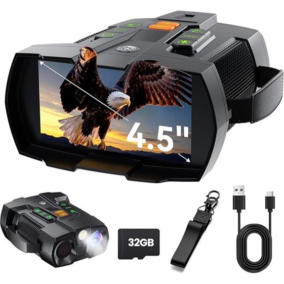 4K Night Vision Goggles with Large Screen and Battery