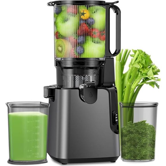 Cold Press Juicer with 5.8 Feed Chute and High Juice Yield