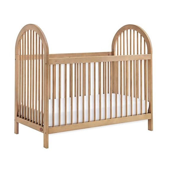 Soho Baby Everlee 3-in-1 Island Crib Honey Wood