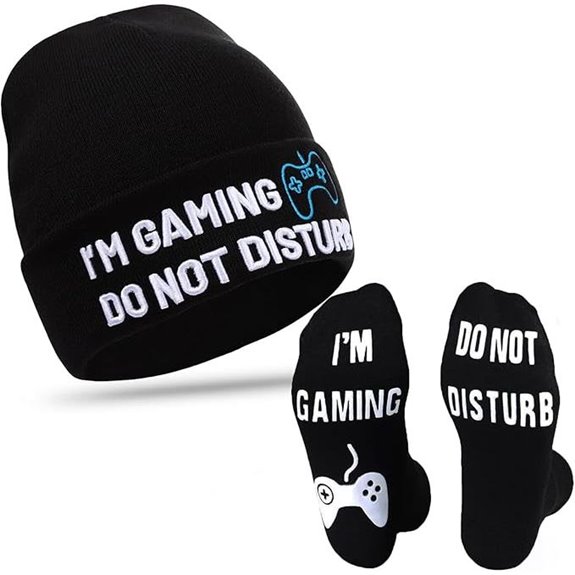 Funny Gamer Socks & Beanie Gift Set