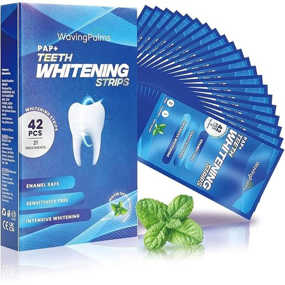 Gentle Hydrogen-Peroxide-Free Teeth Whitening Strips (42 Pack)