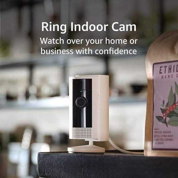 Ring Indoor Cam Home or business security in 1080p HD video White