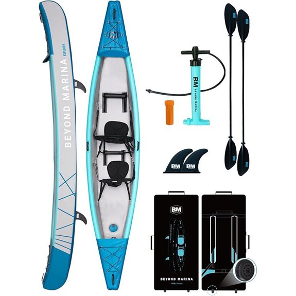 BEYOND MARINA Inflatable Kayak with Paddles and Accessories