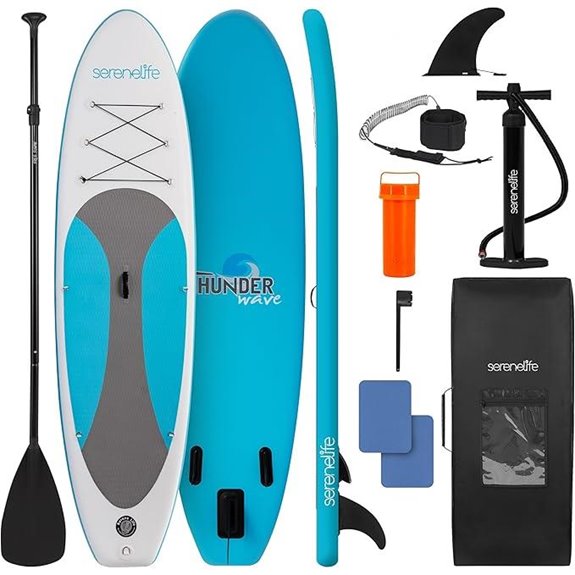 SereneLife Inflatable Paddle Board with Accessories