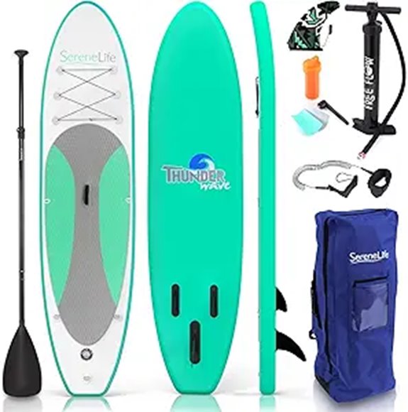SereneLife Inflatable Paddle Board with Accessories
