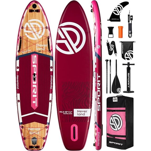 Inflatable SUP Board with Accessories and Safety Leash