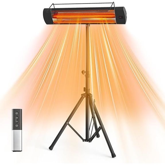 Infrared Patio Heater with Remote and Tripod