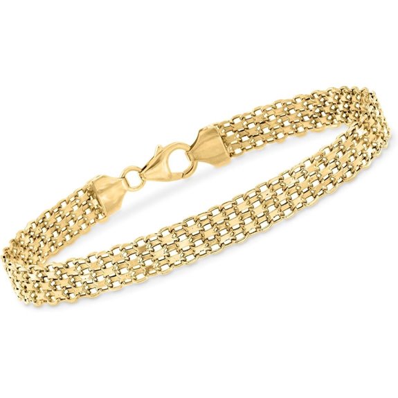 Ross-Simons Italian 18kt Yellow Gold Bismark-Link Bracelet