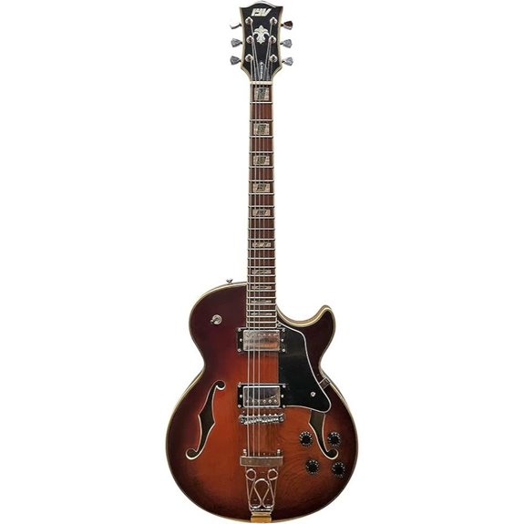 IYV-IJZ-300A TSB Jazz Solid hollow-Body Electric Guitar Tobacco Sunburst
