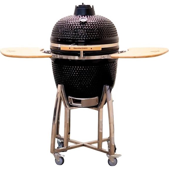 Kamado Grill Coals with Cart and Side Shelves