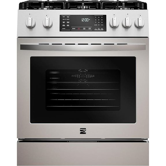 Kenmore Gas Range Oven with 5 Burners and Convection