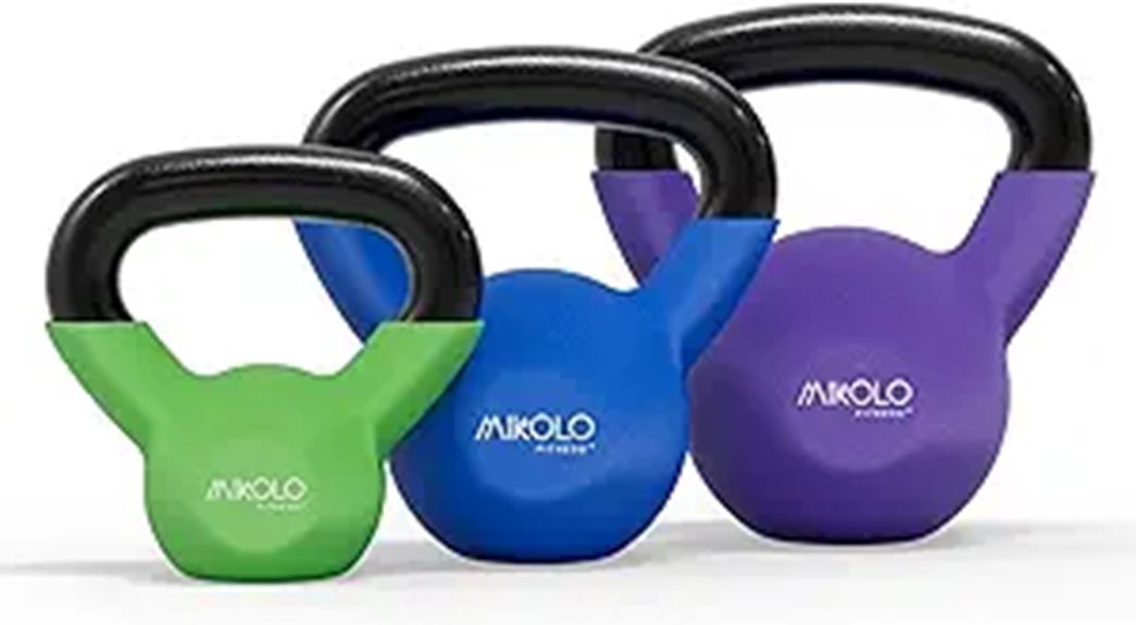 Mikolo Kettlebell Set with Wide Handle for Home Gym