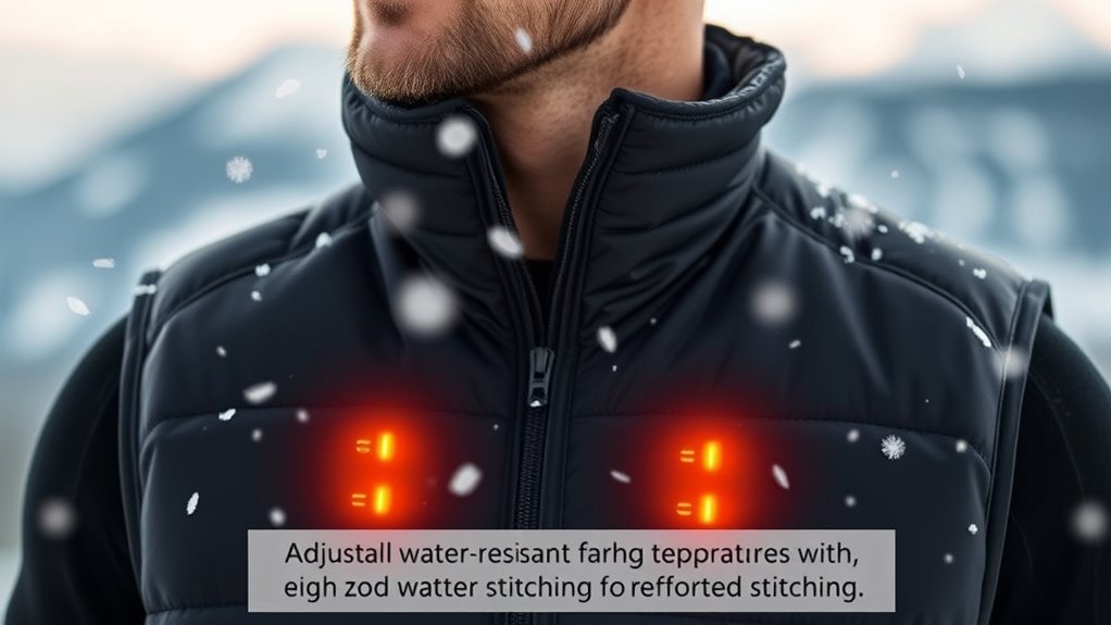 key heating vest features