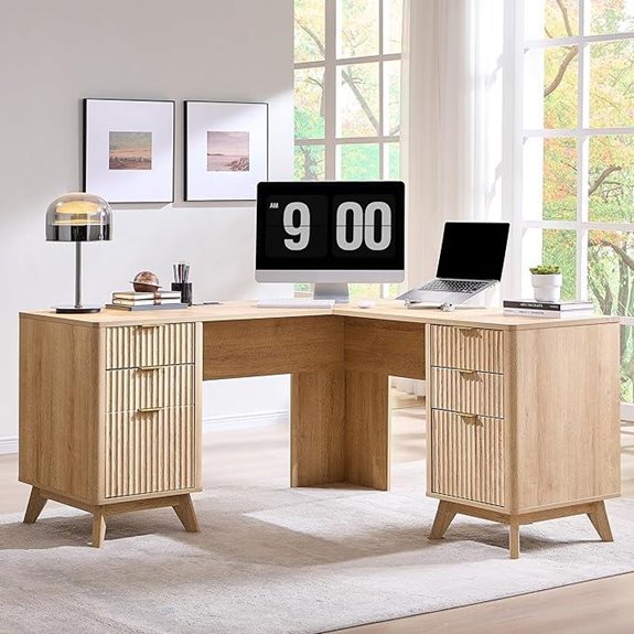 T4TREAM 60 L-Shaped Office Desk with Storage