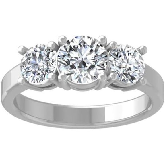 Lab Grown 3-Stone Diamond Engagement & Anniversary Ring