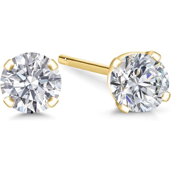Gem Stone King Lab Grown Diamond Stud Earrings