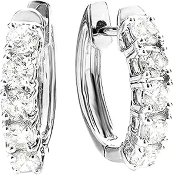 Houston Diamond District Lab Grown Diamond Hoop Earrings