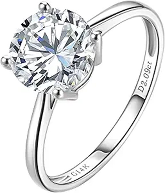 Lab Grown Diamond Engagement Ring in 14K White Gold