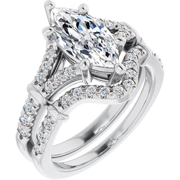 Lab Grown Diamond Ring Set for Wedding & Engagement