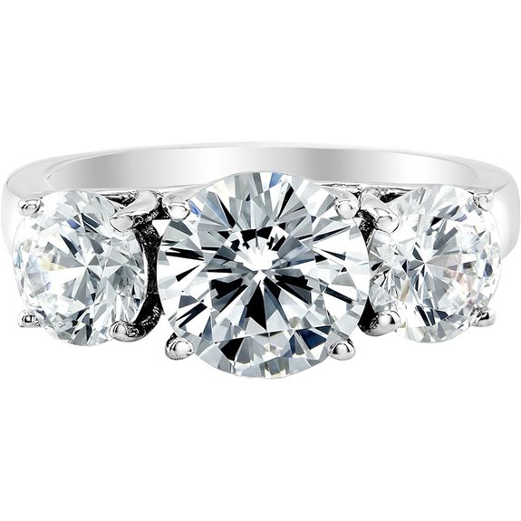 Houston Diamond District 3 Stone Lab-Grown Engagement Ring