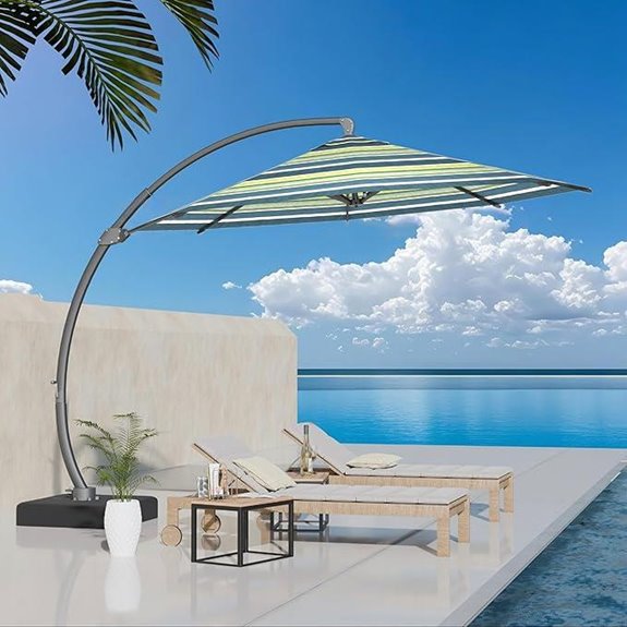 Kingdura 11ft Offset Cantilever Patio Umbrella