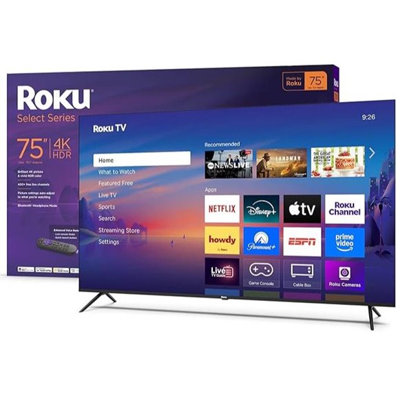 Roku 75-Inch 4K HDR Smart TV with Voice Remote