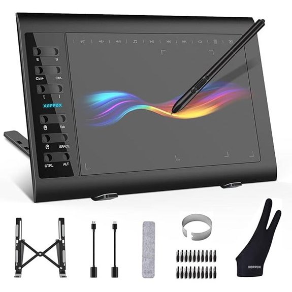 XOPPOX 10x6 Inch Drawing Tablet with Pen and Hot Keys