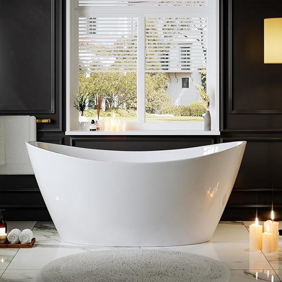 Empava 59-Inch Freestanding Acrylic Bathtub