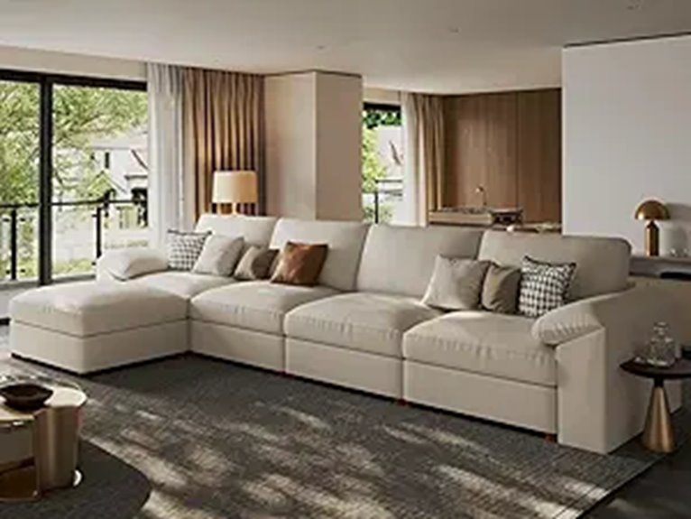 EASE MOOSE Oversized Leather Sectional Sofa